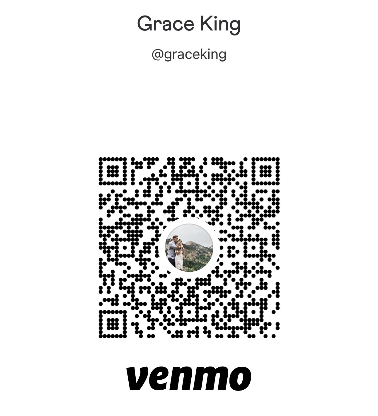 Venmo QR Code for @graceking